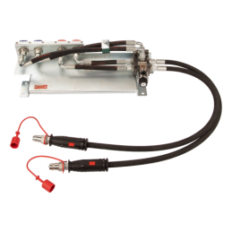 Krautuvo hidraulika PUSH-PULL 3 sekcijų plokštės solenoidinis vožtuvas 6/2 greitos jungtys 2 m žarnos