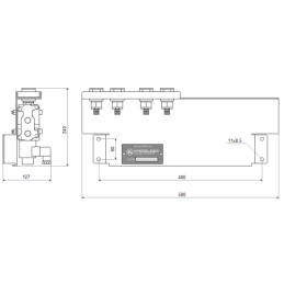 Krautuvo hidraulika PUSH-PULL 3 sekcijų plokštės solenoidinis vožtuvas 6/2 greitos jungtys 2 m žarnos