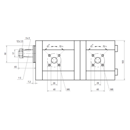 Dviejų sekcijų hidraulinis siurblys 16+14cm3, kairinis sukimasis, STEYR traktoriui