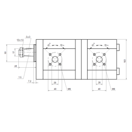 Dviejų sekcijų hidraulinis siurblys 16+14cm3, kairinis sukimasis, FENDT traktoriui
