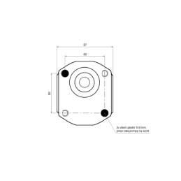 Dviejų sekcijų hidraulinis siurblys 16+14cm3, kairinis sukimasis, DEUTZ FAHR traktoriui