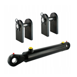 Dvigubo veikimo hidraulinio cilindro ilgis: 563 mm, eiga: 220 mm, CJ2F-80/45/220 su U40 tvirtinimu.