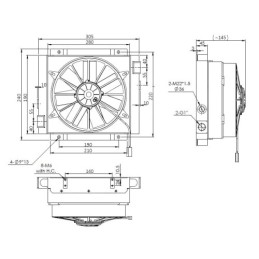 ST60 oro alyvos aušintuvas 230V su ventiliatoriumi, termostatu ir tvirtinimo elementais