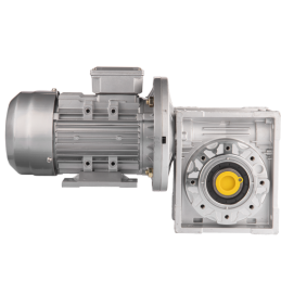 Trifazis 380 V 0,55 kW elektros variklis su HMRV 75 IEC80 sliekine pavarų dėže, kurios perdavimo skaičius yra 1:60. Atitinka NMR