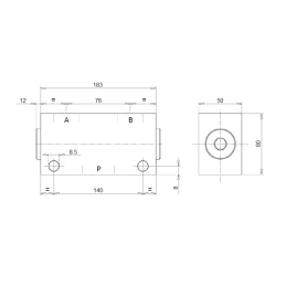 50:50 aliuminio daliklis, sriegis: 1 colio, srautas: 80–150 l/min., maks. slėgis: 210 bar