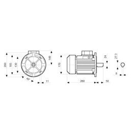 Hidraulinis krumpliaratinis siurblys + 3 fazių variklis 380 V 2,2 kW komplekte su varpo formos jungtimi ir kumšteliu, komplekto 