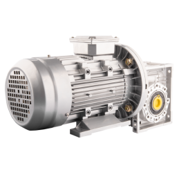 Trifazis 380 V 2,2 kW elektros variklis su HMRV 63 IEC90 sliekine pavarų dėže, kurios perdavimo skaičius yra 1:7,5. Atitinka NMR