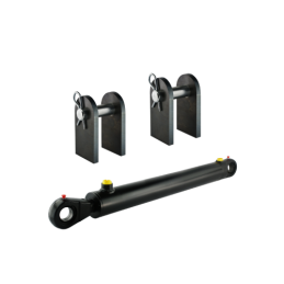 Ypač storas dvigubo veikimo hidraulinis cilindras, ilgis: 980 mm, eiga: 630 mm, su pilnu montavimo komplektu