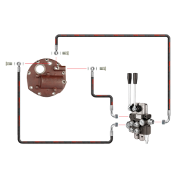 Novatoriška hidraulinė sistema, skirta „Zetor 5211 7211“. Dviejų sekcijų hidraulinis skirstytuvas, pilnas siurblio dangtis su iš