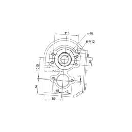 RT 160 mėšlo kratytuvo pavarų dėžė, perdavimo skaičius 8,15:1