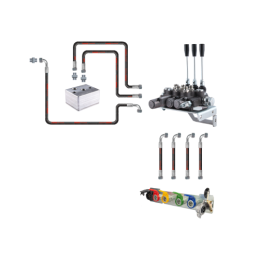 Hidraulika MF255 Ursus 3512 2812 hidraulinis skirstytuvas, 3 sekcijų žarnos ir jungtys