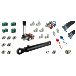 Pilna hidraulika Tur Zetor 5211 - 7211 krautuvui, skirstytuvas + kaušo cilindras + žarnos + komponentai