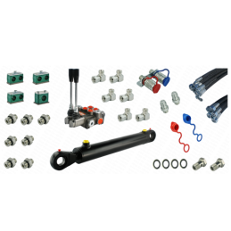 Pilna hidraulika Tur C-330 krautuvui, skirstytuvas + ekskavatoriaus cilindras + trosai + komponentai