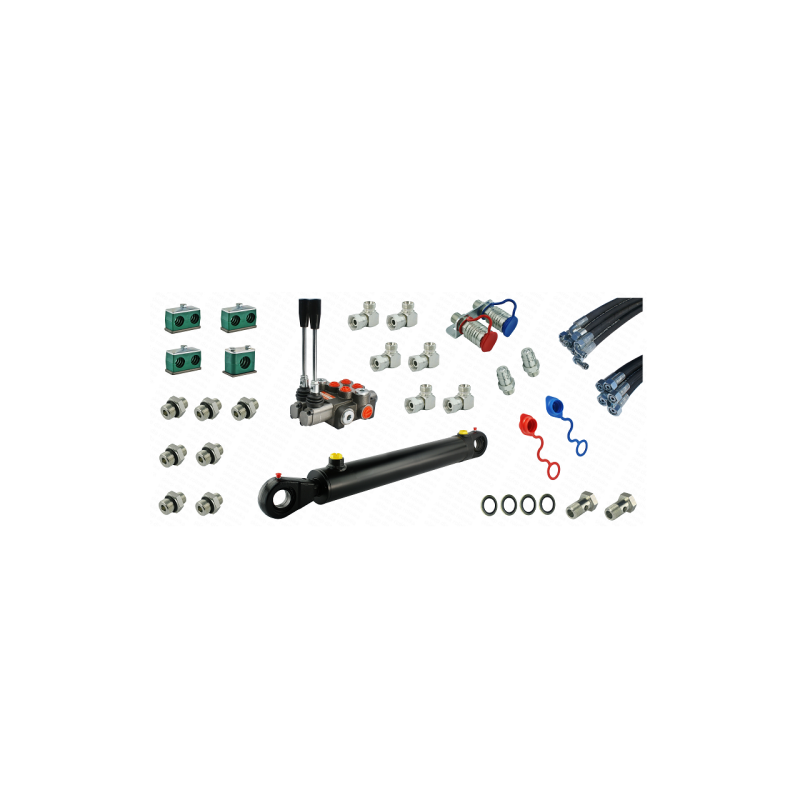 Pilna hidraulika Tur C-330 krautuvui, skirstytuvas + ekskavatoriaus cilindras + trosai + komponentai