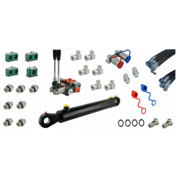 Pilna hidraulika Tur C-330 krautuvui, skirstytuvas + ekskavatoriaus cilindras + trosai + komponentai