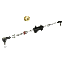 Hidraulinis vairo stiprintuvo cilindras, skersinis, su dvigubu stūmokliu, ištraukiamu iš abiejų pusių. Komplekte su jungtimis ir