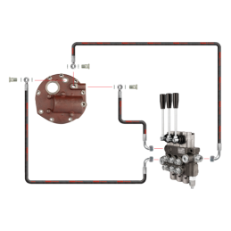 Novatoriška hidraulinė sistema, skirta „Zetor 5211 7211“. 3 sekcijų hidraulinis skirstytuvas, pilnas siurblio dangtis su išorini