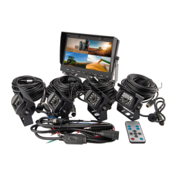 Stebėjimo komplektas 4x galinio vaizdo kameroms 12V 24V monitorius 9"