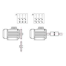 Trifazis 400 V IE3 elektros variklis, B3 tipas, galia: 4 kW, apsukos: 1450 aps./min.