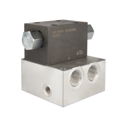 „Cetop“ automatinis perjungimo vožtuvas mėšlo kratytuvui, sriegis: 1/2 colio, srautas: 80 l/min, maksimalus slėgis: 350 barų