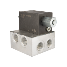 „Cetop“ automatinis perjungimo vožtuvas mėšlo kratytuvui, sriegis: 1/2 colio, srautas: 80 l/min, maksimalus slėgis: 350 barų