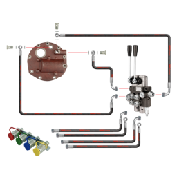 Novatoriška hidraulinė sistema, skirta „Zetor 5211 7211“. Dviejų sekcijų hidraulinis skirstytuvas, pilnas siurblio dangtis su iš
