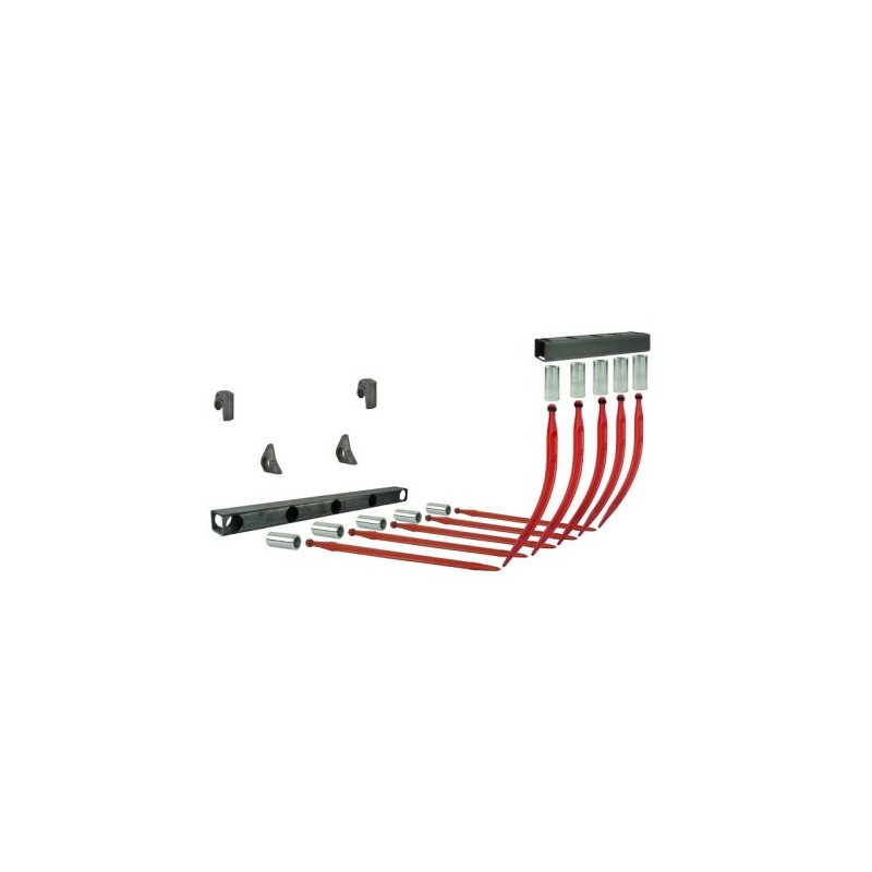 Krokodilo 0,83 m komplektas 2x sija + įvorės + dantys + tvirtinimas