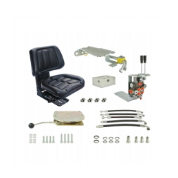 Komplektas gamyklinės hidraulikos modifikavimui ir išplėtimui Ursus C-330 traktoriuose, komplektas su nauja sėdyne ir pasukamu d