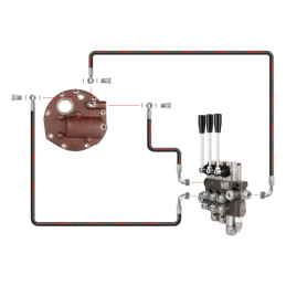 Novatoriška „Zetor 5211 7211“ hidraulinė sistema. 3 sekcijų hidraulinis skirstytuvas su plūduriuojančia sekcija, pilnas siurblio