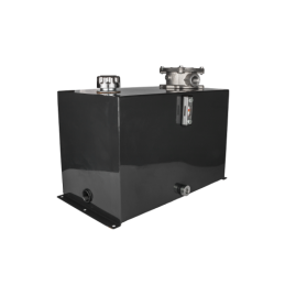 75 litrų stačiakampė alyvos talpykla su priedais, maksimalus srautas: 105 l/min.