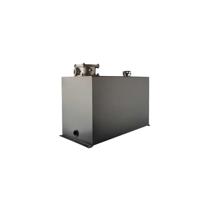 75 litrų stačiakampio formos alyvos bakas su priedais, maksimalus srautas: 130 l/min.