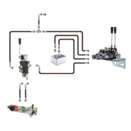 Hidraulika MF255 Ursus 3512 2812 hidraulinis skirstytuvas, 1 sekcijos ir 2 sekcijų žarnos ir jungtys