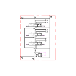 sekcijų hidraulinis skirstytuvas su naujo tipo dangteliu, išorinio skirstytuvo išleidimo anga ir EURO greitųjų jungčių komplektu