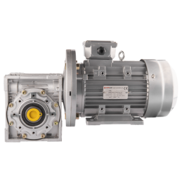 Trifazis 380 V 3 kW elektros variklis su HMRV 75 IEC100 sliekine pavarų dėže, kurios perdavimo skaičius yra 1:7,5. Atitinka NMRV