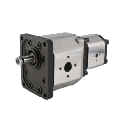 Dešinysis 2 sekcijų krumpliaratinis hidraulinis siurblys, 3 grupė, tūris: 33/14 cm3/aps., našumas (1500 aps.): 50/21 l/min.