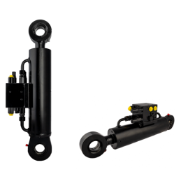 Hidraulinis plūgo sukimo cilindras CJ2F-80/40/236L L:480 U40W komplekte su sukimosi valdymo vožtuvu