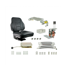 Komplektas gamyklinės hidraulikos modifikavimui ir išplėtimui Ursus C-330 traktoriuose, komplektas su nauja sėdyne ir pasukamu d