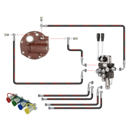 Novatoriška hidraulika, skirta „Zetor 5211 7211“. Dviejų sekcijų hidraulinis skirstytuvas su plūduriuojančia sekcija, pilnas siu