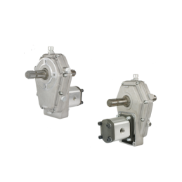 Daugiklio tvirtinimas su išsikišusiu kardaniniu velenu abiejose pusėse su krumpliniu siurbliu, našumas iki 40 l/min.