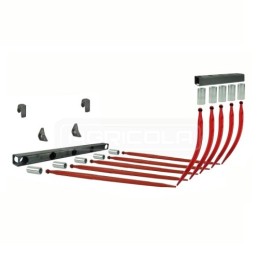 Krokodilo 0,83 m komplektas 2x sija + įvorės + dantys + tvirtinimas