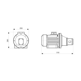 Dešinės pusės krumpliaratis hidraulinis siurblys 9L + 3 fazių elektros variklis IE3 400V 3kW 19MPa