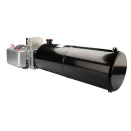 Pilnas hidraulinis blokas (maitinimo šaltinis) 230V 0,75kW 1,0cm3 su skirstytuvu ir svirtimi dvigubo veikimo cilindrui valdyti, 