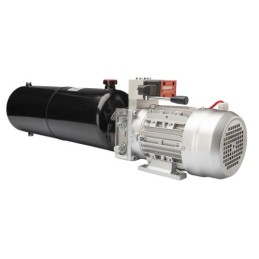 Pilnas hidraulinis blokas (maitinimo šaltinis) 230V 0,75kW 1,0cm3 su skirstytuvu ir svirtimi dvigubo veikimo cilindrui valdyti, 