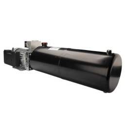 Pilnas hidraulinis blokas (maitinimo šaltinis) 230V 0,75kW 1,0cm3 su skirstytuvu ir svirtimi dvigubo veikimo cilindrui valdyti, 