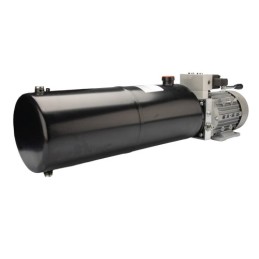 Pilnas hidraulinis blokas (maitinimo šaltinis) 230V 0,75kW 1,0cm3 su skirstytuvu ir svirtimi dvigubo veikimo cilindrui valdyti, 