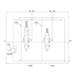 Hidraulinis skirstytuvas su plūduriuojančia sekcija, valdomas trosais priekiniam krautuvui