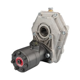 GR3 reduktorius, perdavimo skaičius: 3,0:1 + hidraulinis variklis BMR 160 375 aps./min. 9,6 kW 25 mm velenas