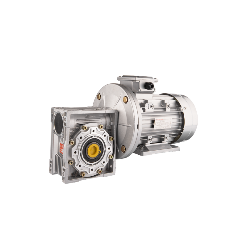 Trifazis 380 V 4 kW elektros variklis su HMRV 75 IEC100 sliekine pavarų dėže, kurios perdavimo skaičius yra 1:7,5. Atitinka NMRV