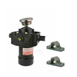 Teleskopinis hidraulinis cilindras priekabai, eiga: 1050 mm, komplektuojamas su atrama, suvirinimo antgaliu ir kaiščio tvirtinim