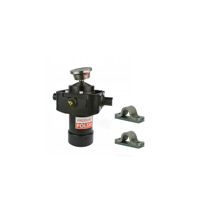 Teleskopinis hidraulinis cilindras priekabai, eiga: 1050 mm, komplektuojamas su atrama, suvirinimo antgaliu ir kaiščio tvirtinim